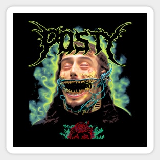 "Posty Deathcore Aesthetic Horror Art | Intense Music Graphic Sticker